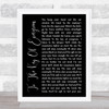 The Devil Wears Prada To The Key Of Evergreen Black Script Song Lyric Wall Art Print