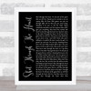 Bon Jovi Shot Through The Heart Black Script Song Lyric Wall Art Print