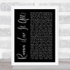 Naughty Boy Runnin' (Lose It All) Black Script Song Lyric Wall Art Print