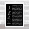 Reba McEntire If I Had Only Known Black Script Song Lyric Wall Art Print
