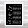 Debbie Gibson Lost In Your Eyes Black Script Song Lyric Wall Art Print