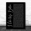Lauv I Like Me Better Black Script Song Lyric Wall Art Print