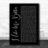 Lauv I Like Me Better Black Script Song Lyric Wall Art Print