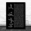 Bradley Cooper Maybe It's Time Black Script Song Lyric Wall Art Print