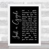 Louis Armstrong Just a Gigolo Black Script Song Lyric Wall Art Print