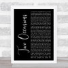 Silk Two Occasions Black Script Song Lyric Wall Art Print