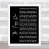 The Chieftains The Foggy Dew Black Script Song Lyric Wall Art Print