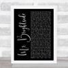 The Killers Mr Brightside Black Script Song Lyric Wall Art Print