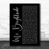 The Killers Mr Brightside Black Script Song Lyric Wall Art Print