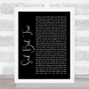 Metallica Sad But True Black Script Song Lyric Wall Art Print