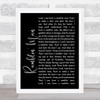 The Allman Brothers Band Ramblin' Man Black Script Song Lyric Wall Art Print