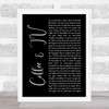 Blur Coffee & TV Black Script Song Lyric Wall Art Print