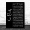 Roachford Love Remedy Black Script Song Lyric Wall Art Print