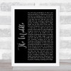 Jimmy Eat World The Middle Black Script Song Lyric Wall Art Print