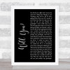 Hazel O' Connor Will You Black Script Song Lyric Wall Art Print