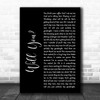 Hazel O' Connor Will You Black Script Song Lyric Wall Art Print