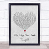 Frank Sinatra The Way You Look Tonight Grey Heart Song Lyric Music Wall Art Print