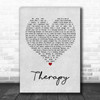 All Time Low Therapy Grey Heart Song Lyric Music Wall Art Print