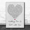 Foreigner Waiting For A Girl Like You Grey Heart Song Lyric Music Wall Art Print