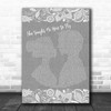 Noel Gallagher's High Flying Birds She Taught Me How To Fly Grey Burlap & Lace Song Lyric Wall Art Print
