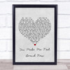 Simply Red You Make Me Feel Brand New Grey Heart Song Lyric Music Wall Art Print