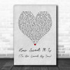 James Taylor How Sweet It Is (To Be Loved By You) Grey Heart Song Lyric Wall Art Print