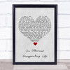 Frightened Rabbit An Otherwise Disappointing Life Grey Heart Song Lyric Wall Art Print