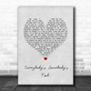 Connie Francis Everybody's Somebody's Fool Grey Heart Song Lyric Wall Art Print