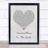 John Legend Conversations In The Dark Grey Heart Song Lyric Wall Art Print