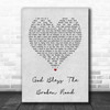 Rascal flats God Bless The Broken Road Grey Heart Song Lyric Wall Art Print