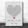 The Kooks She Moves In Her Own Way Grey Heart Song Lyric Wall Art Print