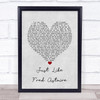 James Just Like Fred Astaire Grey Heart Song Lyric Wall Art Print