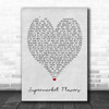 Supermarket Flowers Ed Sheeran Grey Heart Song Lyric Music Wall Art Print