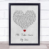 Beth Hart I'll Take Care Of You Grey Heart Song Lyric Wall Art Print