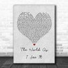 Jason Mraz The World As I See It Grey Heart Song Lyric Wall Art Print