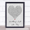 The Chainsmokers & Coldplay Something Just Like This Grey Heart Song Lyric Music Wall Art Print