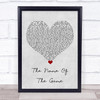 ABBA The Name Of The Game Grey Heart Song Lyric Wall Art Print