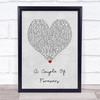 Chrisette Michele A Couple Of Forevers Grey Heart Song Lyric Wall Art Print