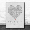 Reba McEntire I Keep On Lovin' You Grey Heart Song Lyric Wall Art Print