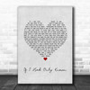 Reba McEntire If I Had Only Known Grey Heart Song Lyric Wall Art Print