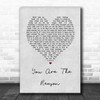 Callum Scott & Leona Lewis You Are The Reason Grey Heart Song Lyric Wall Art Print