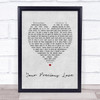 Erykah Badu and D'angelo Your Precious Love Grey Heart Song Lyric Wall Art Print