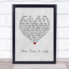 Lionel Richie Three Times A Lady Grey Heart Song Lyric Wall Art Print