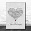 MercyMe I Can Only Imagine Grey Heart Song Lyric Wall Art Print