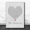 Shane Filan This I Promise You Grey Heart Song Lyric Wall Art Print