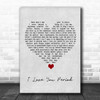 Dan Baird I Love You Period Grey Heart Song Lyric Wall Art Print