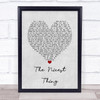 Kate Nash The Nicest Thing Grey Heart Song Lyric Wall Art Print