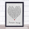 Forever Young Bob Dylan Grey Heart Song Lyric Music Wall Art Print