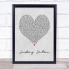 Jelly Roll Smoking Section Grey Heart Song Lyric Wall Art Print