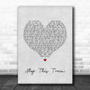 John Mayer Stop This Train Grey Heart Song Lyric Wall Art Print